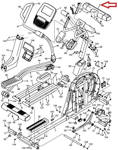 Hydra Fitness Exchange Front Stabilizer Cover 350885 Works with Elite 12.9T NTEL712140 Elliptical