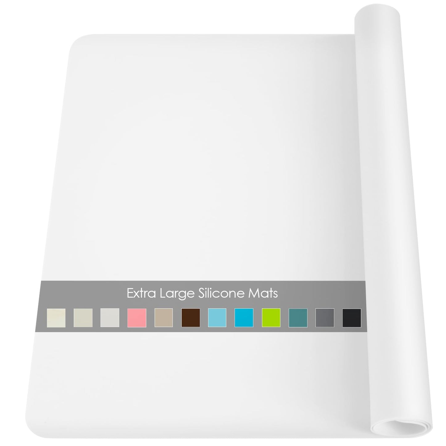 Extra Large silicone Mats, Food-Grade Kids Silicone Placemats Silicone Mats for Kitchen Counter Heat Resistant Mat Dab Mat, Non Stick Silicone Mat for Craft Pastry Baking, 27.6'' x 19.7'', Clear 1Pack