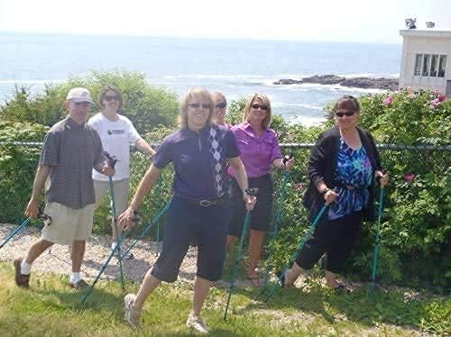 York Nordic Hiking & Walking Poles - Cushion Foam Grips w/Nordic Strap - Lightweight, Adjustable, and Great for Balance -2 Pieces w/Flip Locks, and Travel Bag - Heights 5'4"-6'2"