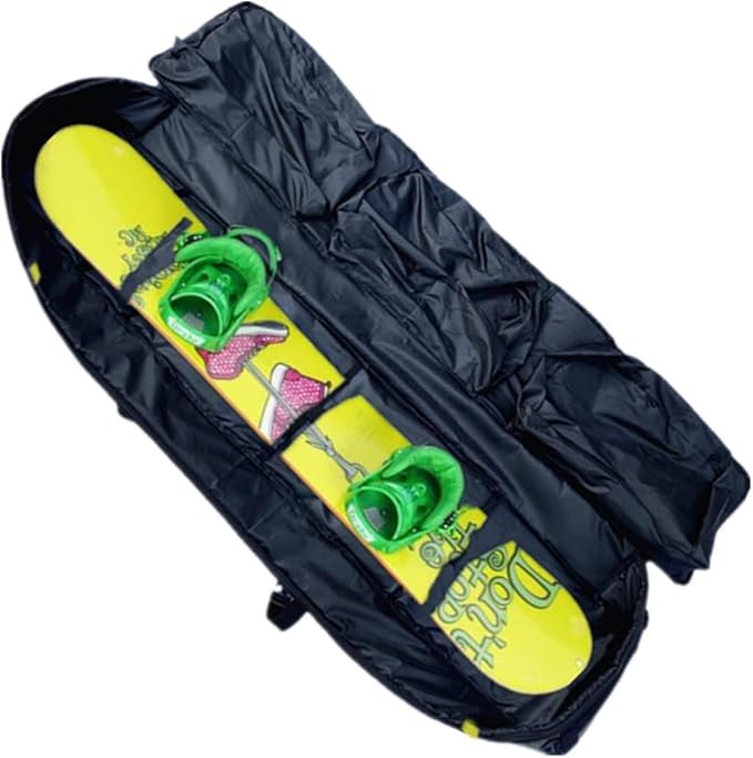 UNISTRENGH Padded Snowboard Bag With Wheels - Travel Bag for Single Snowboard and Snowboard Boots,Helmet,Clothes