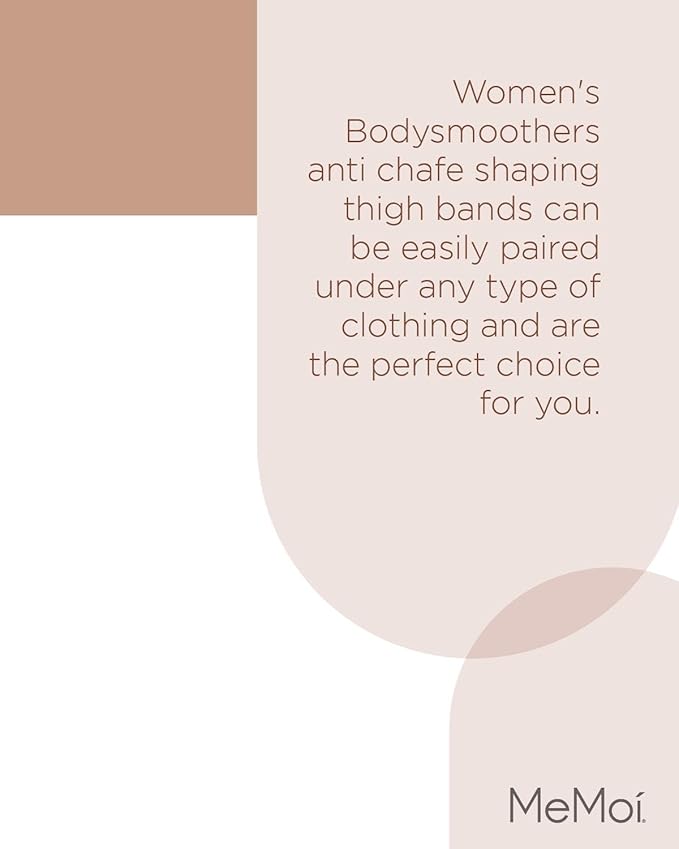 MeMoi Women's Bodysmoothers Anti Thigh Chafing Thigh Bands, Prevents Chafing, Eliminates Irritation and Friction - Sizes S-Q1
