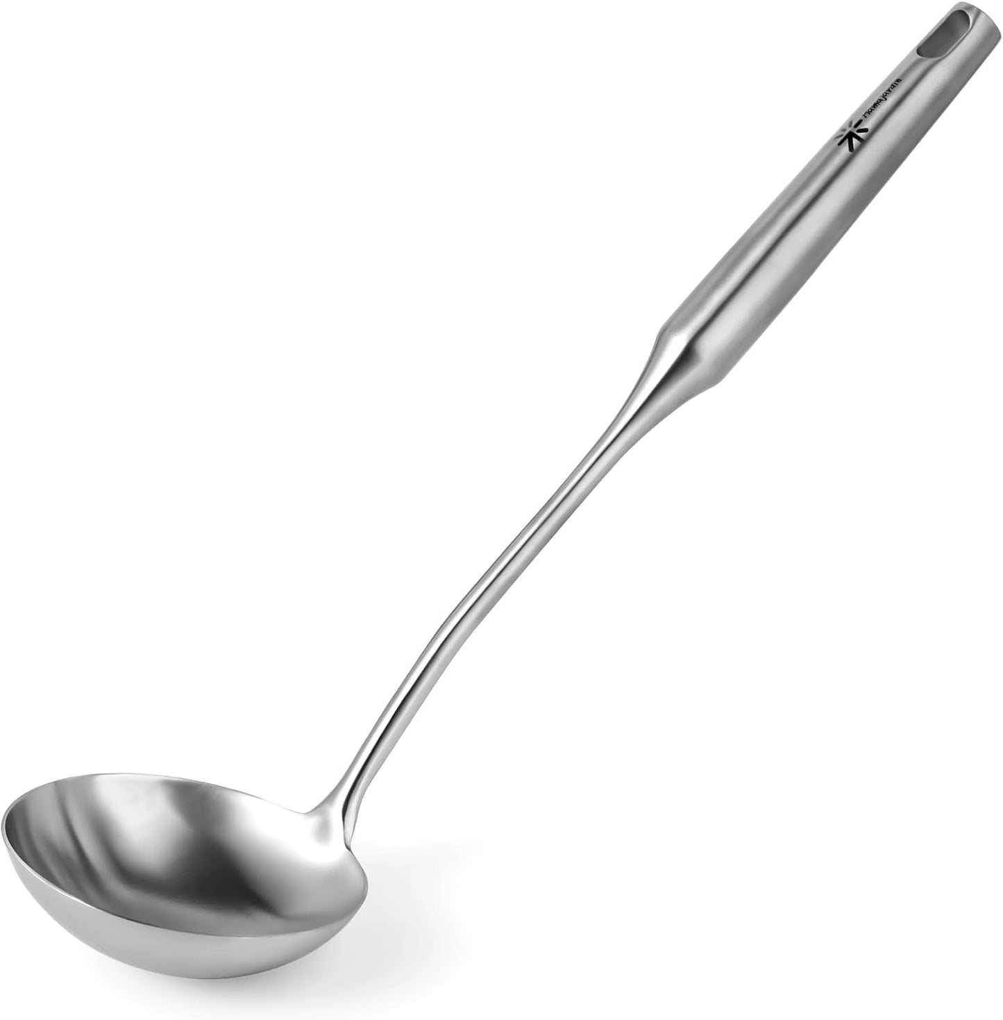 Soup Ladle - Stainless Steel Ladle Spoon，13.8" Large Durable Metal Ladel for Serving or Cooking, Stirring, Wok & Soup, Professional Heavy Duty kitchen Utensils [Heat Resistance, Integral Forming]