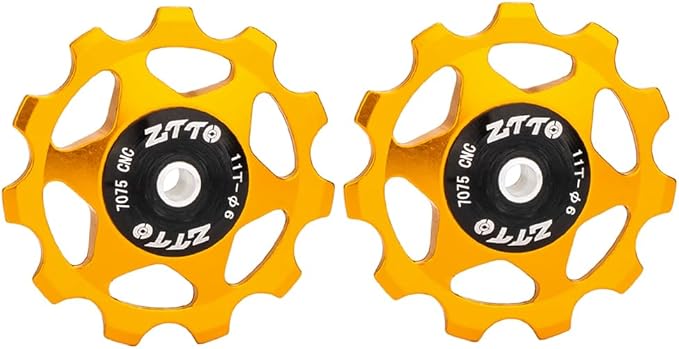 ZTTO Guide Pulley Bike Rear Derailleur Pulley Wheels, Colorful Aluminum Alloy 11T 13T CNC Road Bike Guide Roller Bicycle Derailleur 4mm 5mm 6mm for MTB, Road Bike