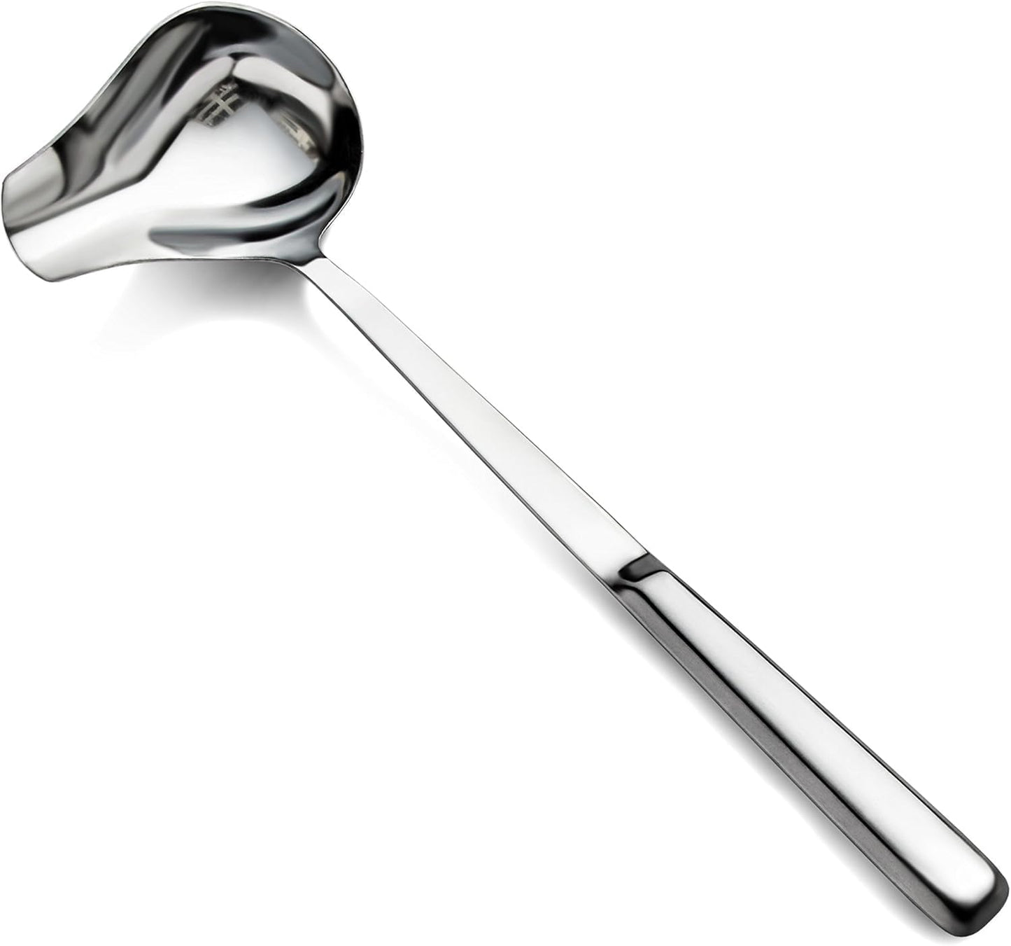 New Star Foodservice 52282 2 oz Hollow Handle Gravy Soup Ladle, 13.25", Silver