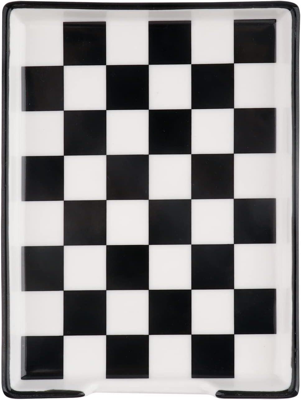 Spoon Rest,Ceramic Spoon Rest for Kitchen Counter Dishwasher Safe Marble Decor Spoon Holder for Kitchen (Large, Black&White, 1)