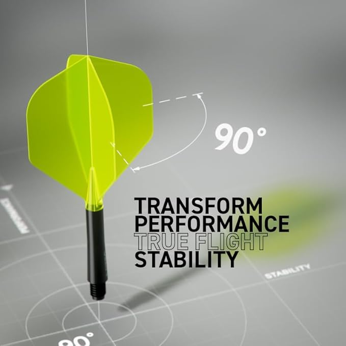 RED DRAGON Darts – Nitro Flite Integrated Flight & Shaft System – No.2 Shape and Design - Available in Short, Intermediate & Medium - Available in Variety of Colours - Professional Darts Accessories