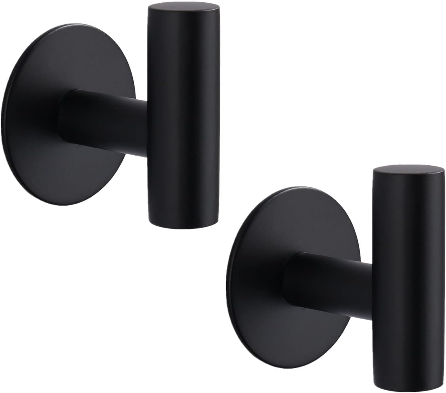 Adhesive Hooks Heavy Duty Wall Hooks Stainless Steel Waterproof Shower Hook, Adhesive Holder Coat Hook for Hanging, Wall Mounted Towel Hooks for Bathroom Glass Window- 2 Pack