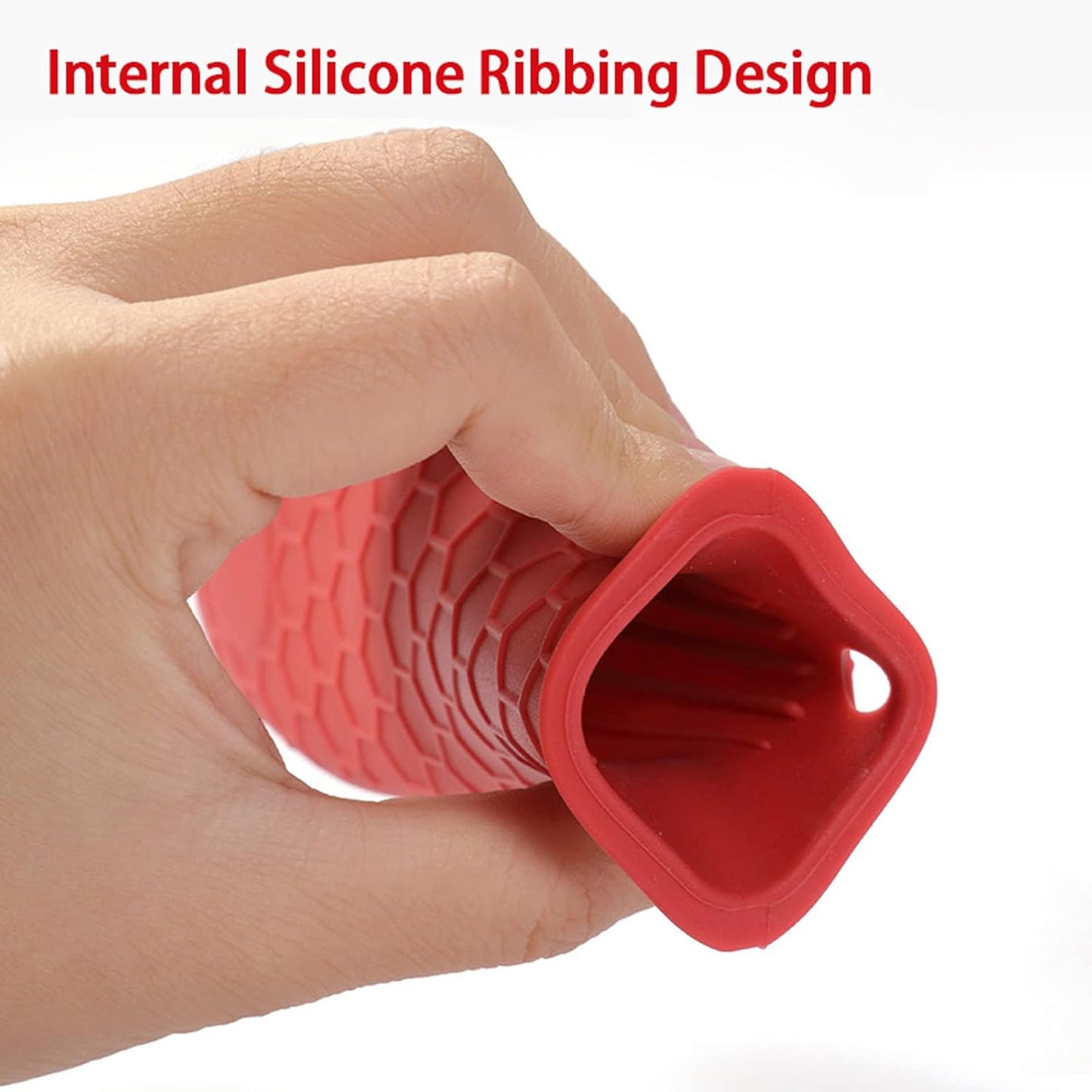 4 Pieces Silicone Hot Tool Holder Heat Resistant Potholder Cookware Handle Non Slip Rubber Pot Holders Handles Grip Covers for Cast Iron Skillet Silicone Cooking Kitchen Suits