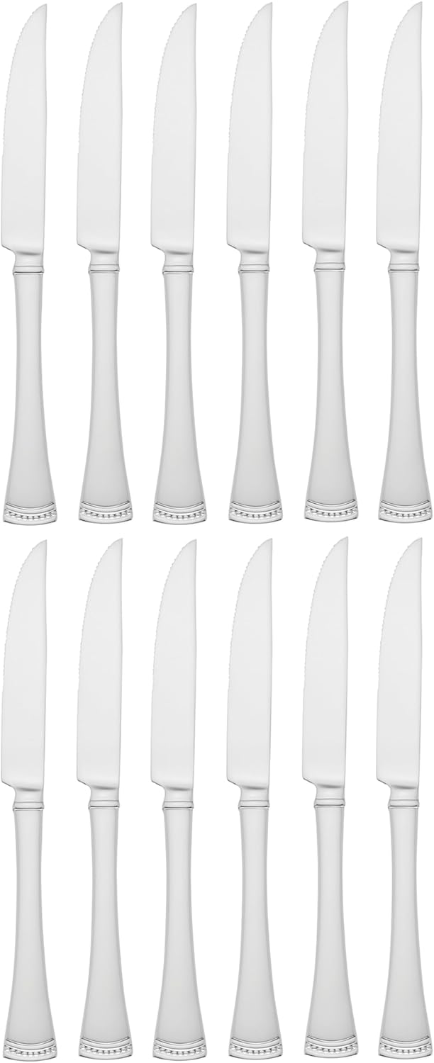 Lenox Portola 12-Piece Steak Knife Set, 3.60 LB, Metallic
