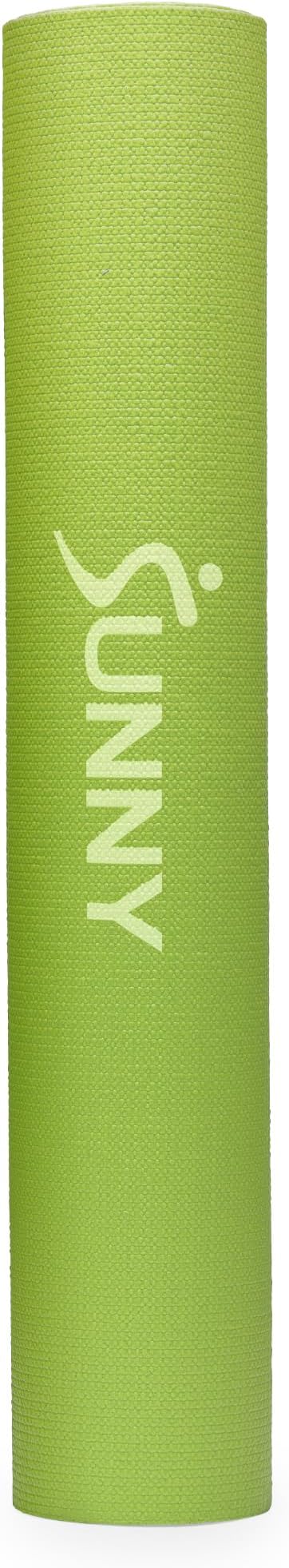 Sunny Health & Fitness Non-Slip Yoga Mat – Durable, Anti-Tear, Lightweight, Cushioned Support for Yoga, Pilates, Stretching Exercises, Meditation and Floor Workouts | Multiple Sizes & Colors