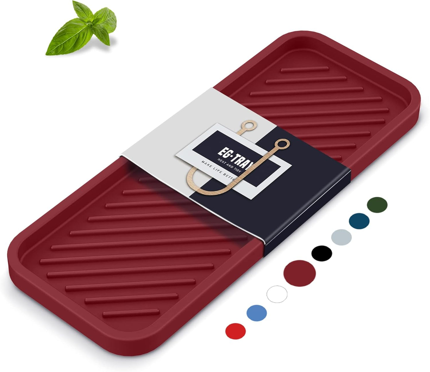 EG-SIPRO Silicone Sponge Holder, Kitchen Sink Organizer Tray, Sponge Caddy for Bathroom Counter, Dish Soap Holder, Scouring Pad