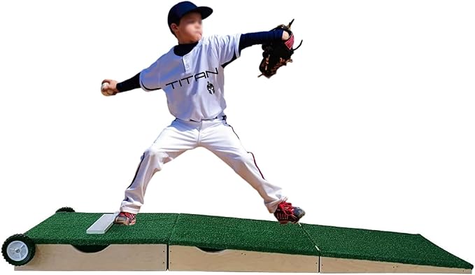 Titan Professional Mounds 6 Inch Ultra Portable Youth Baseball Pitching Mound with Wheels Ages 12 & Under