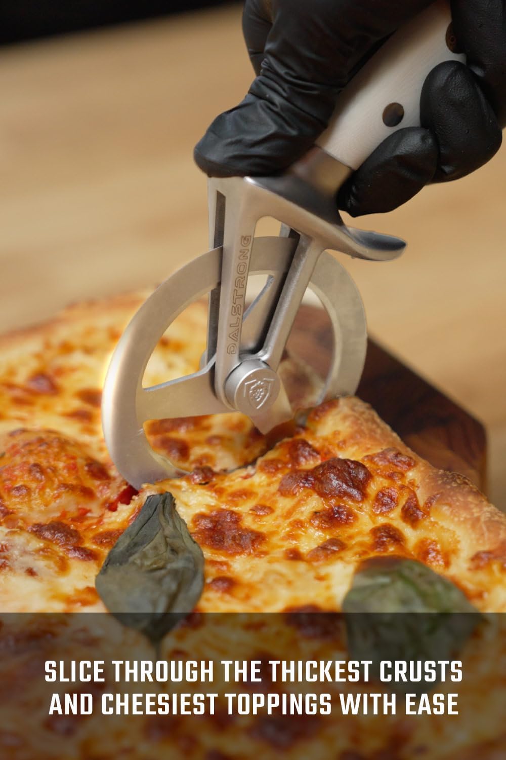 Dalstrong Pizza Wheel Cutter - White G10 Handle - The Orbit Razor Unique Pizza Wheel & Cutter - Gift High-Carbon Heavy-Duty Stainless Steel - Razor Sharp - Thumb Guard Protection & Blade Cover
