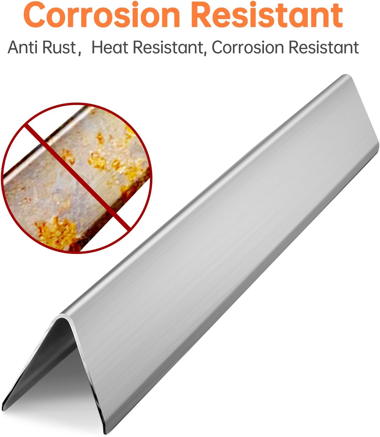 7620 Flavorizer Bars 7622 Heat Deflector for Weber Genesis Grill Parts 300 Series E/S-310 320 330 EP/cep-310 320 330 (with Front Control Knob),Stainless Steel Heat Plate