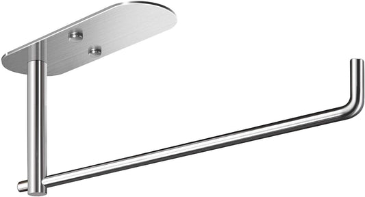 VAEHOLD Self Adhesive Paper Towel Holder Under Cabinet Mount, Wall Mounted Paper Towel Roll Holder for Kitchen, Bathroom, Wall - SUS304 Stainless Steel (Silver)