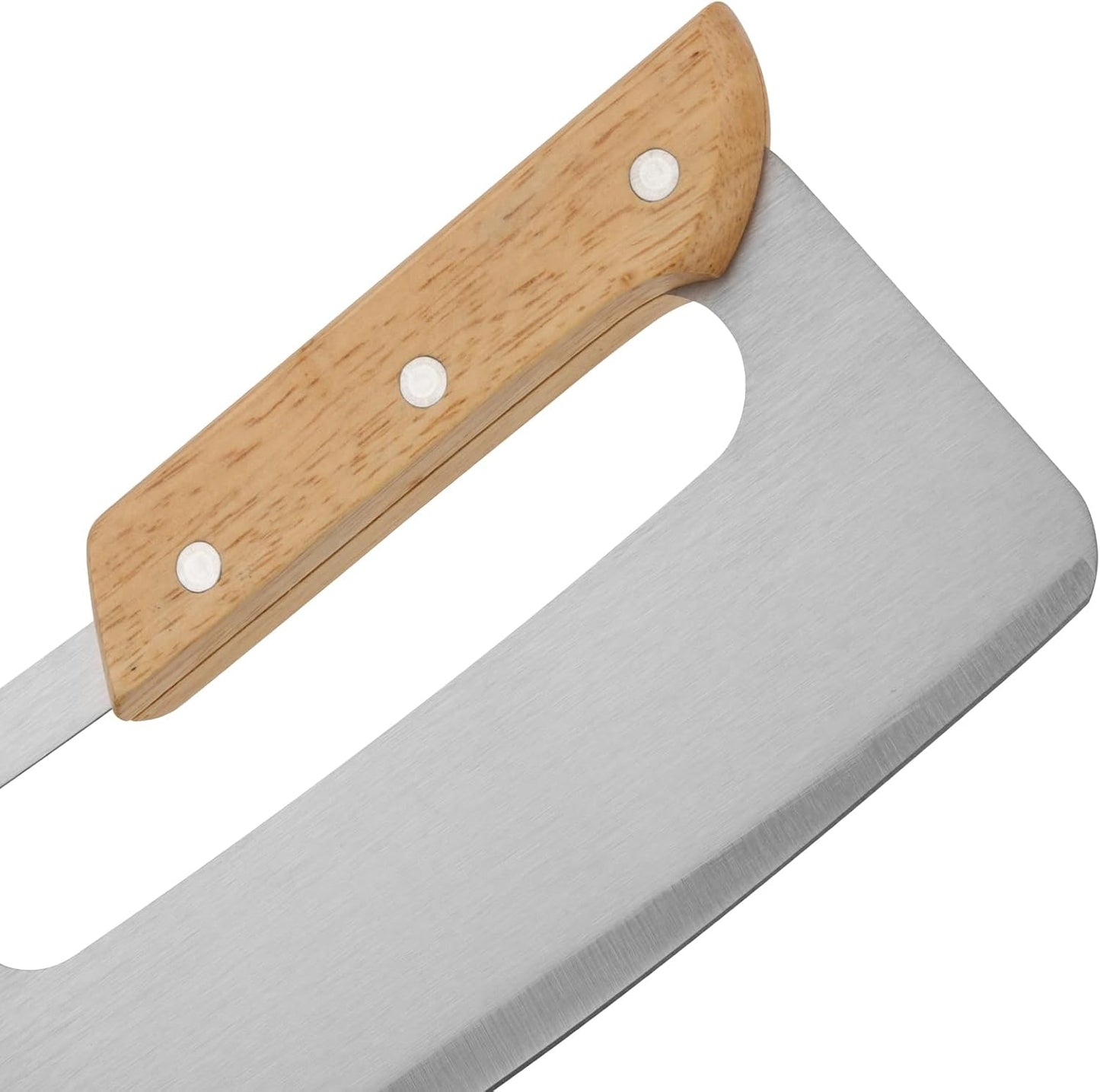 2 PCS 14 Inch Stainless Steel Pizza Cutter Rocker, Pizza Slicer Knife Wheel, Pizza Cutter Rocker with Wooden Handles and Plastic Cover, for Kitchen Party Cutter Pizza Bread