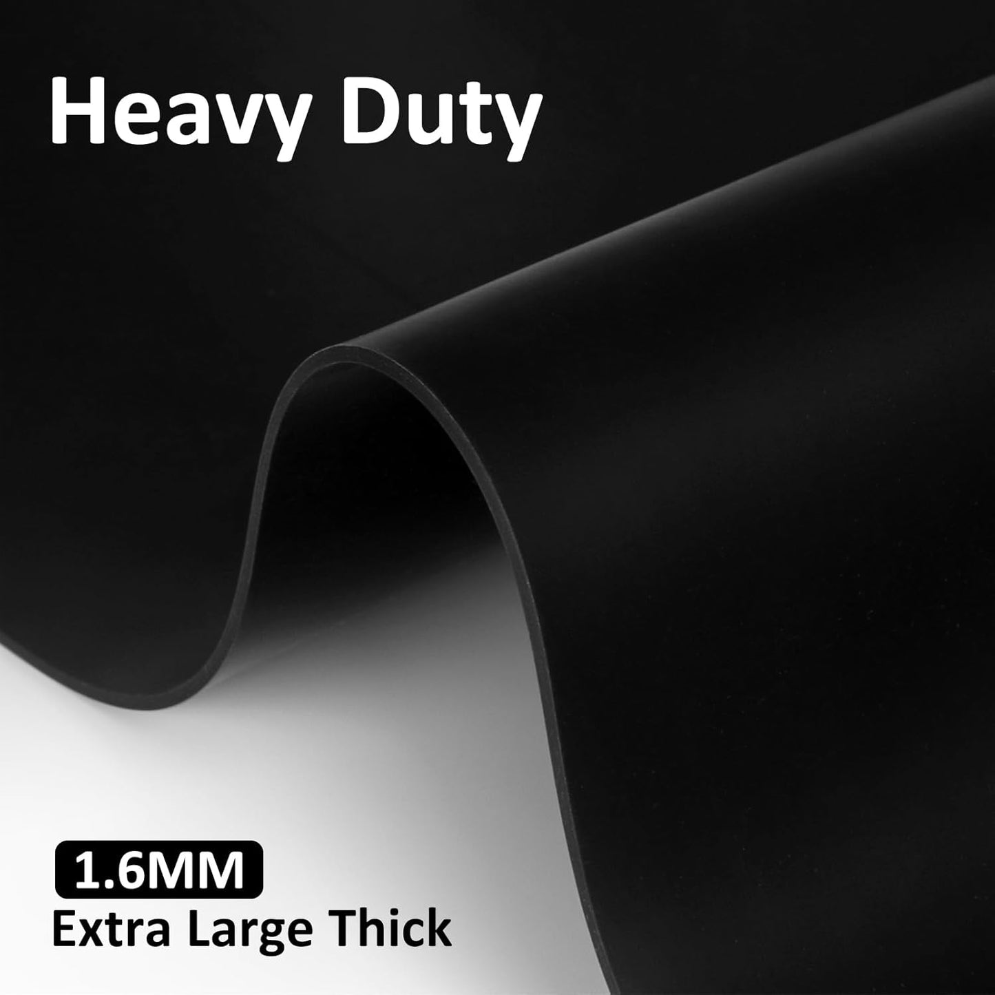 Extra Large Silicone Mat,Silicone Mats for Kitchen Counter Island Dinner Table Countertop Protector Heat Resistant Mat (120” x 48”, Black)