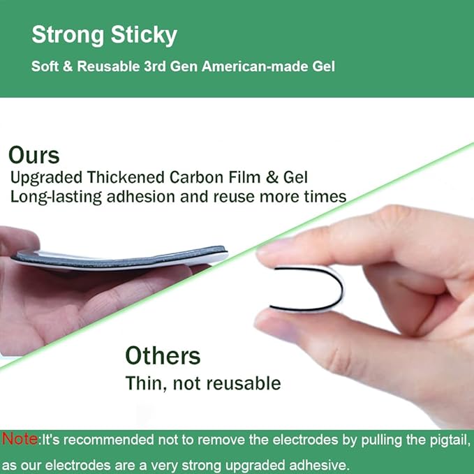 TENS Unit Replacement Pads 22Pcs TENS Unit Pads for Multiple Pain Relief TENS Pads Replacement Electrode Pads Compatible with TENS 7000, AUVON, NURSAL, Etekcity, Nicwell Care, HealthmateForever TENS