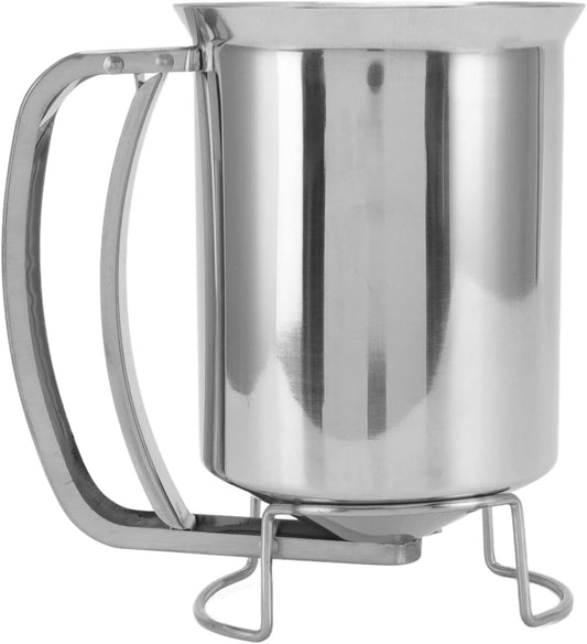 TOPINCN Pancake Batter Dispenser, Stainless Steel Cupcake Batter Dispenser Handheld Pancake Pourer Great for Baking Cupcakes Muffins Waffles Cooking Crepes