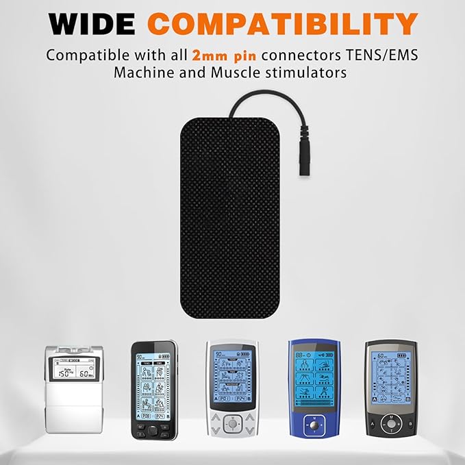 TENS Unit Electrode Pads TENS Pads Replacement Pads for TENS Unit Pads Electrodes for TENS Unit Replacement Pads 10PCS 2"x4" Adhesive Electrode Pads for AUVON TENS Unit Pads TENS 7000 Electrode Pads