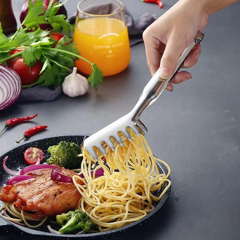 2-Piece Spaghetti Set, Stainless Steel Pasta Server & Tongs, Heat Resistant, 12 Inch