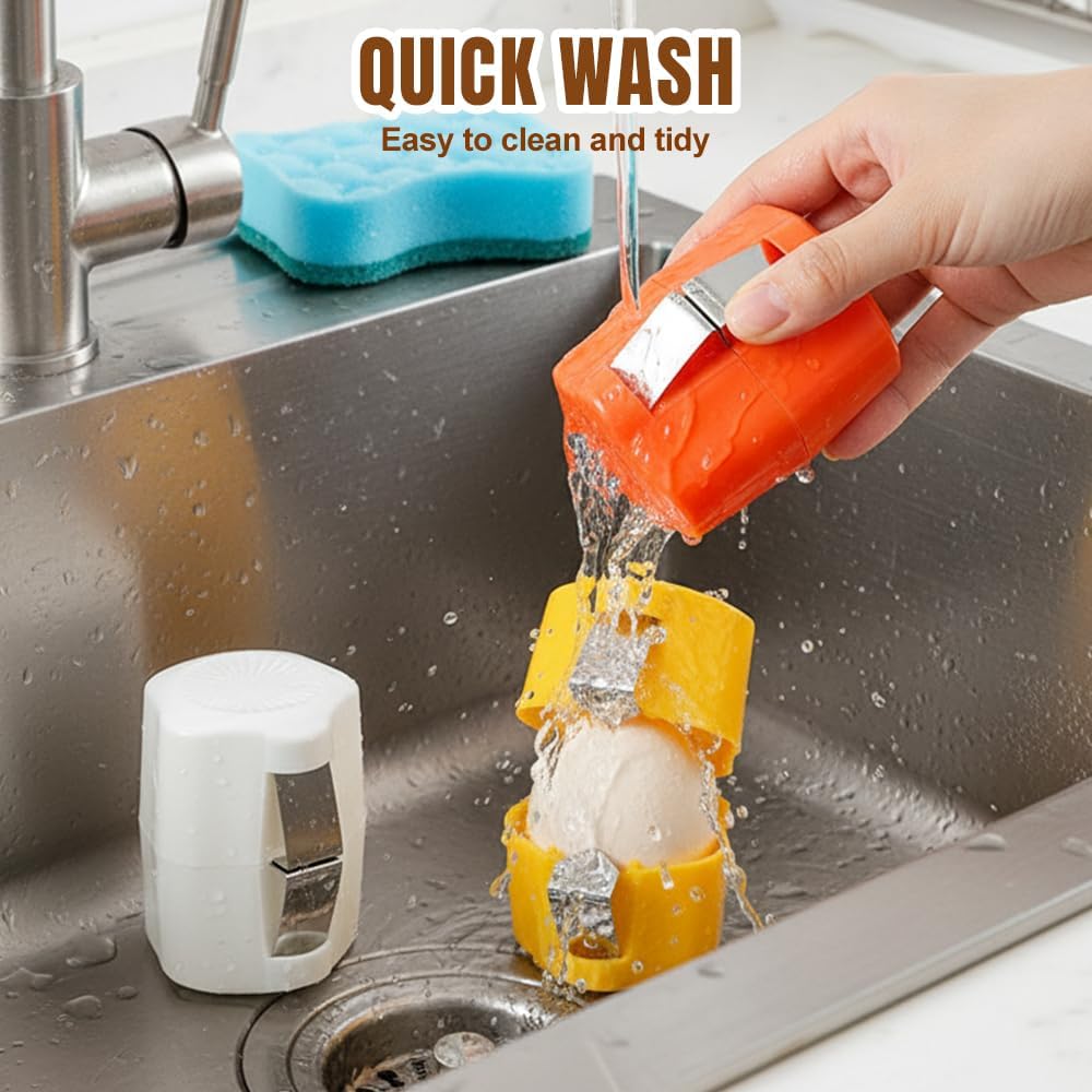 2026 New Egg opener, Egg Shell Separator for Raw Eggs Gadgets Cracker Tool, Upgrade Stainless Steel Egg Cutter Egg Cracker Tool Multifunctional Egg Cutter Multipack (4, Yellow)