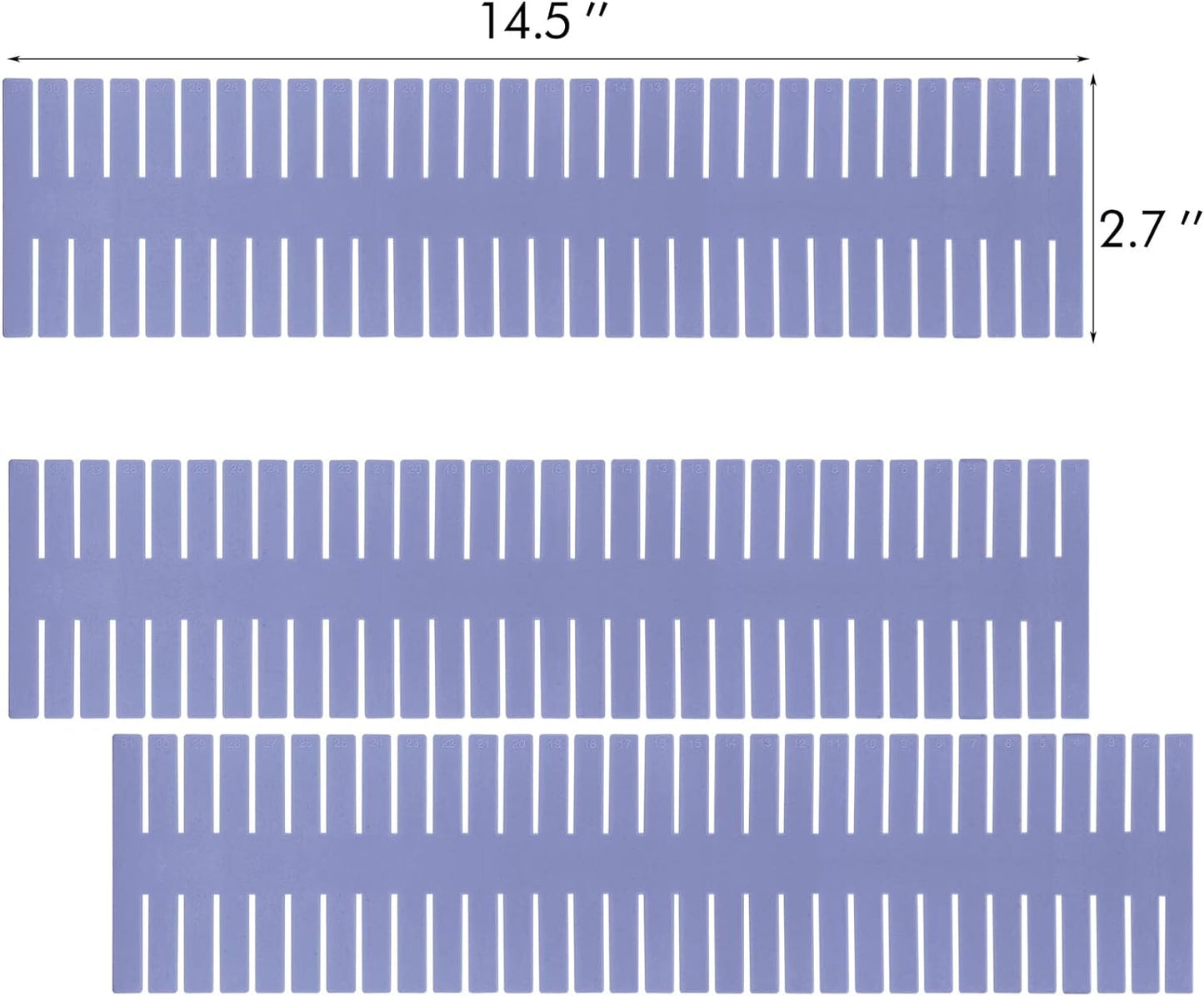 acDesign 40Pcs Grid Drawer Dividers, Adjustable Drawer Organizer for Socks, Underwear, Lingerie, Makeup, Bedroom Office Kitchen Storage (Blue)