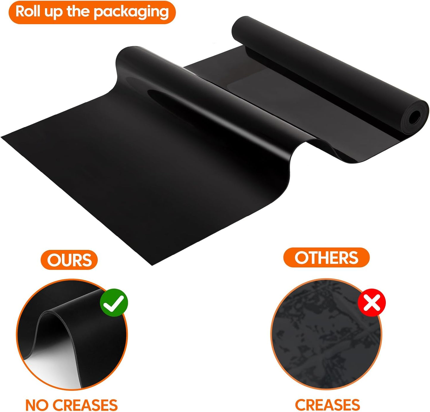Extra Large Silicone Mats for Kitchen Counter, Dining Table Top Protector, Workbench Countertop Protector, Skin-Friendly Surface Heat Resistant Mat, Freely Cuttable(Black, 24" x 80" x 1.6mm)