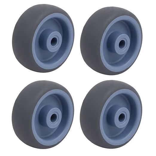 uxcell 2-inch Diameter TPR Wheel 8.5mm Bore Trolley Caster Pulley Roller 4pcs