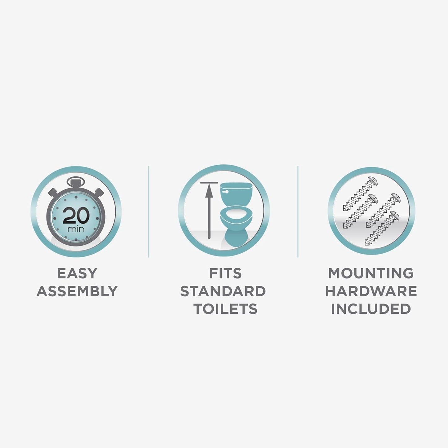 Zenna Home Over the Toilet Storage Shelf Space Saver, Behind Toilet Bathroom Organizer and Storage, Metal Bathroom Organizer with 3 Shelves, White