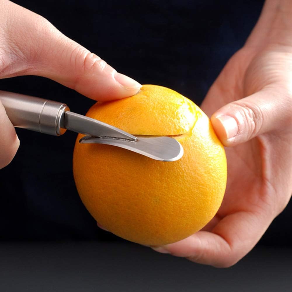 Orange Citrus Peelers Stainless Steel Slicer Cutter Peeler Remover Opener Humanized Design Curved Handle Fruit Tools Kitchen Gadget