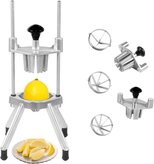 Commercial Lemon Cutter 4 & 6 & 8 Section with V-Shaped Stainless Steel Blades Easy Wedger Fruit Lime Slicer Vegetable Chopper Dicer for Home Bar Restaurant