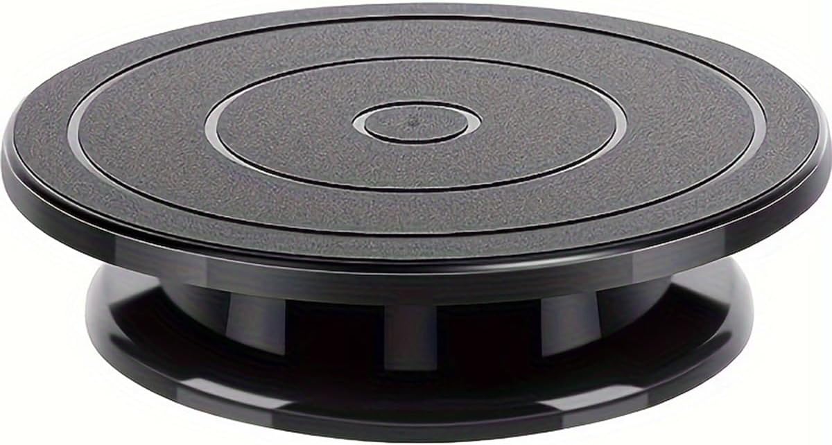 11 Inch Rotating Cake Turntable, Cake Stand Smoothly Revolving Cake Spinner Stand Cake Decorating Kit Display Stand Baking Tools Accessories Supplies for Cookies Cupcake (Black)