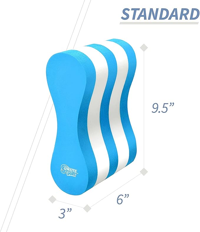 Sunlite Sports EVA 5-Layer Pull Buoy Leg Float - Pool Training Aid, Legs and HIPS Support for Adults, Kids, and Beginners, for Swimming Stroke