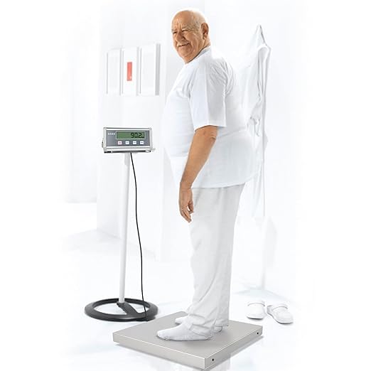 SIKE EPS660 Bariatric Floor Scale with Extra-Large Platform, SIKE Digital Postal Shipping Scale, 660 x 0.2lb(300kg x 0.1kg), 22" x 22" Platform, Stainless Steel, Heavy Duty
