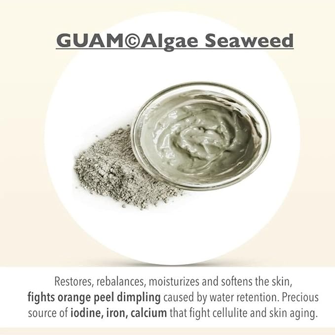 Guam Tummy & Waist, Stomach Wrap for Cellulite Reduction, Tighten Loose Belly Skin | Anti-Cellulite Lipo Wraps for Stomach, Seaweed + Caffeine | Cellulite Remover Tummy Wrap, 2.2LB