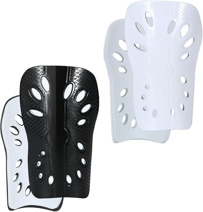Soccer Shin Guards for Kids Youth, 2 Pairs Breathable Shin Pads for Boys Girls Teens Adults, Lightweight Football Equipment Cushion Protection for Men Women