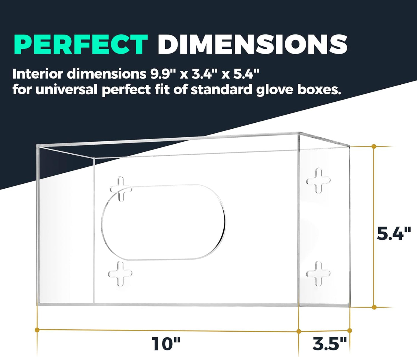 Storage Standard Glove Box Holder Wall Mount Glove Dispenser - Disposable Glove Holder Wall Mount Glove Station for Medical Gloves, Multipurpose Kitchen Gloves Holder - Includes Hanging Hardware