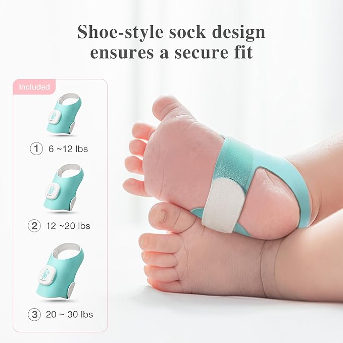 Sense-U Smart Sock Shoe Baby Monitor (Long Range) – Track Baby’s Heart Rate, Movement, and Sleep with Real-Time Alerts from Anywhere