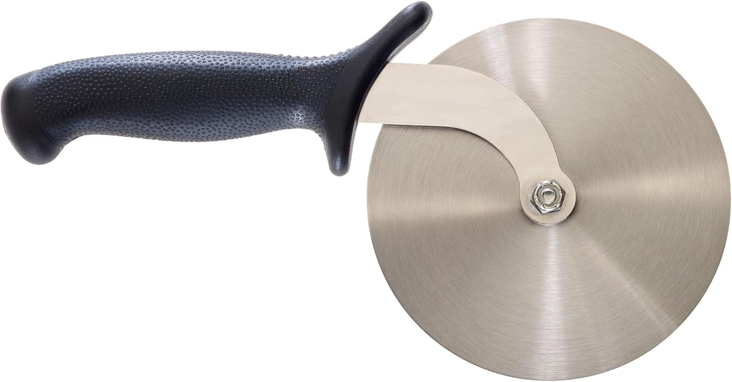 Mercer Culinary Millennia Pizza Cutter with Black Handle, 5 Inch Wheel, Stainless Steel