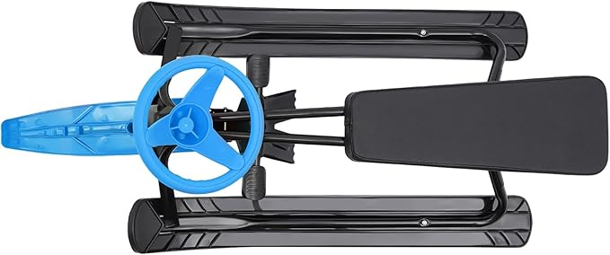 Snow Racer Sled for Kids, Dual Brakes Snowmobile Sled Ski with Steering Wheel, Snow Sledge for Skiing, Ice Skating, Sand Skating, Single Rider 45 x 20 x 15 inches