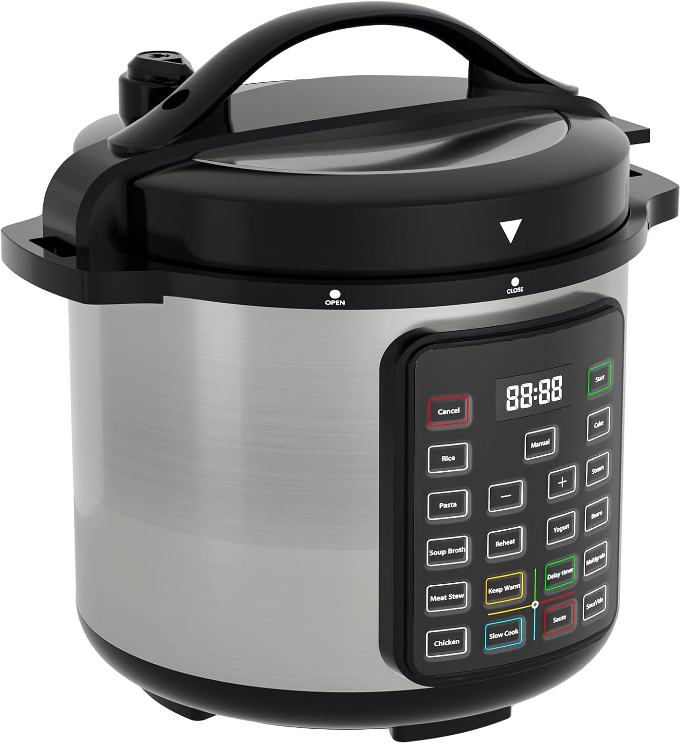 OLIXIS Electric Pressure Cooker 8 Quart Stainless Steel Multi Cooker Electric for Pressure 16-in-1 Rice, Steamer, Yogurt Maker, Slow Cook,Meat Stew, Cake, Saute, Multigrain