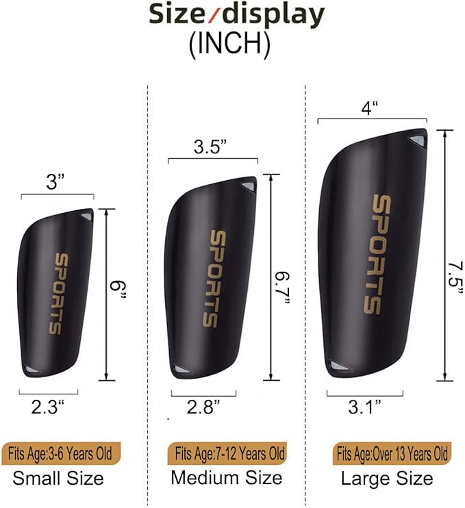 Soccer Shin Guards for Kid Youth Teen Adult - Shin Guards Sleeves with Inserted Pocket Cushion Protection Reduce Shocks and Injuries for TeamSports
