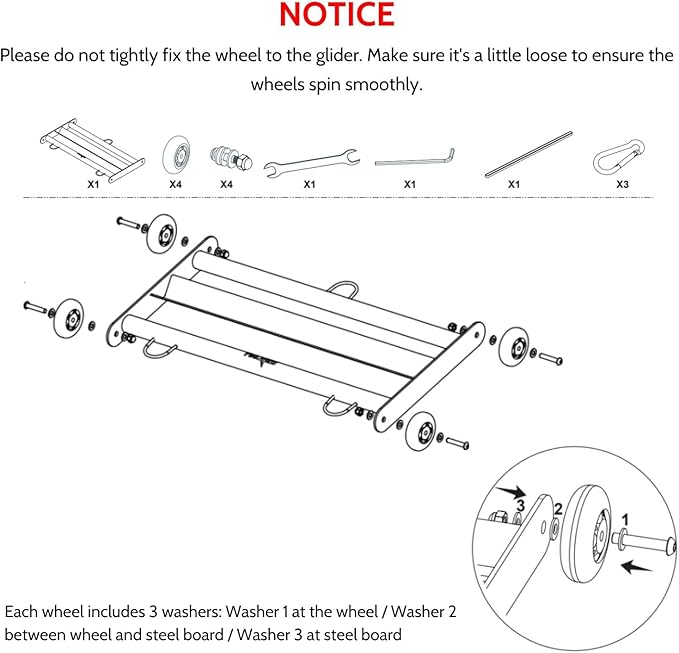 Yes4All Glute Ham Glider, Exercise Wheels for Home Gym Fitness, Glute Hamstring, Booty Building