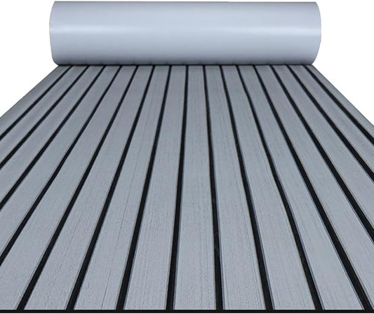FOCEAN Boat Flooring EVA Foam Boat Decking Faux Teak Marine Flooring Boat Mat Boat Carpet Sheet for Motorboat RV Yacht Kayak Surfboard, 94.5"x 47.2"/35.4"/23.6"/15.7"