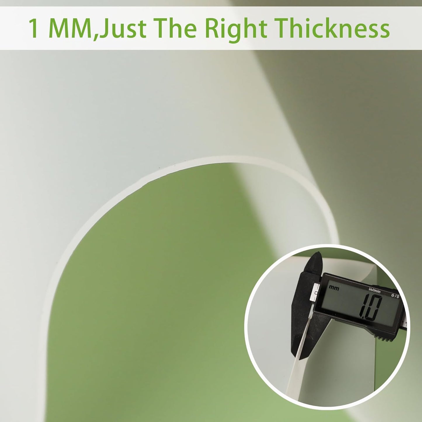 Clear Silicone Mat for Kitchen Counter, 10.24”x 14.2”(1MM) Non-slip Countertop Protector Liner, Small Non-Stick Baking Mat, Heat Resistant Placemat for Pastry, Translucent(2/Pack)