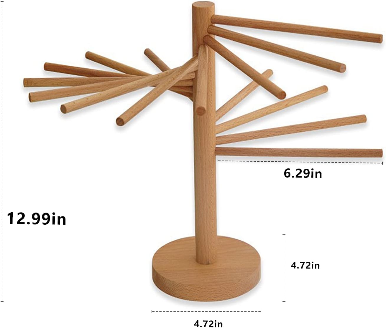 Wood Collapsible Homemade Household Noodle Dryer Rack Hanging Pasta Drying Rack for Home Kitchen