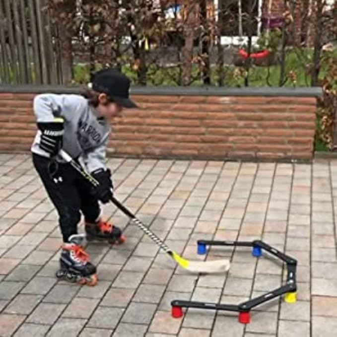 Potent Digital Stickhandling Trainer 2.0 – App-Enabled Hockey Training Aid | Real-Time Feedback, Scoreboard & Timer | Portable On/Off Ice Puck Handling & Reaction Drills