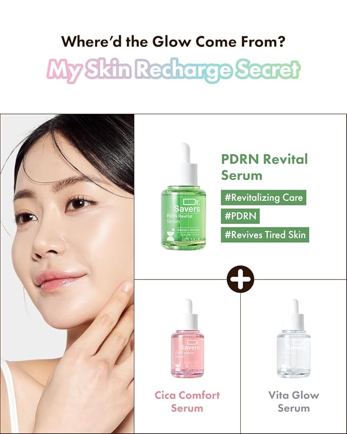 IT’S SKIN Dr.Savers PDRN Revital Serum 1.01 fl.oz, Hydrating and Rejuvenation Face Serum with PDRN and Plant Based Complex, Skin Barrier Support and Lightweight, Sensitive Skin, Korean Skincare