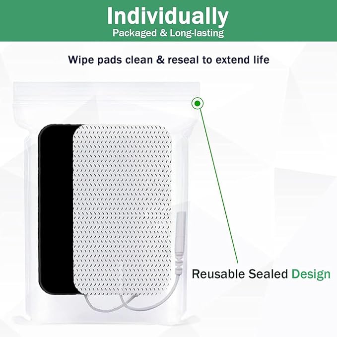 TENS Unit Replacement Pads 22Pcs TENS Unit Pads for Multiple Pain Relief TENS Pads Replacement Electrode Pads Compatible with TENS 7000, AUVON, NURSAL, Etekcity, Nicwell Care, HealthmateForever TENS